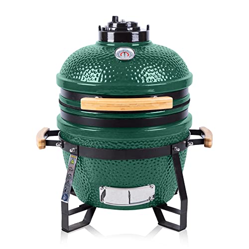 - Fire Mountain 15" Mini Ceramic BBQ Kamado Grill | Egg BBQ | Charcoal Grill, Oven and Smoker -