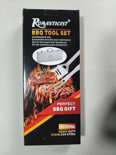 - ROMANTICIST 26pcs | Extra Thick Stainless Steel Grill Tool | Heavy Duty Grilling Accessories -