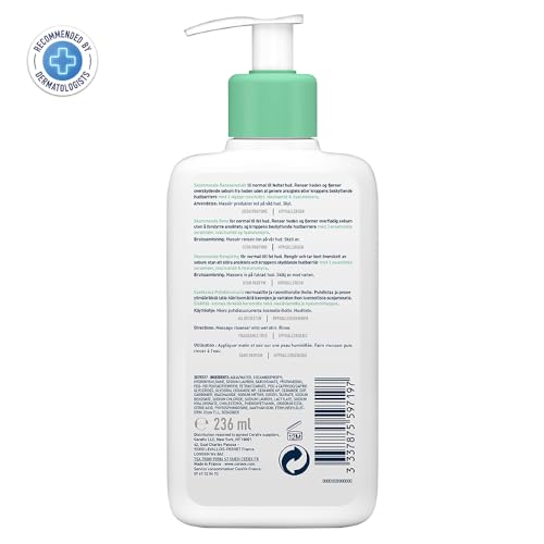CeraVe Foaming Cleanser for Normal to Oily Skin 236ml with Niacinamide and 3 Essential Ceramides