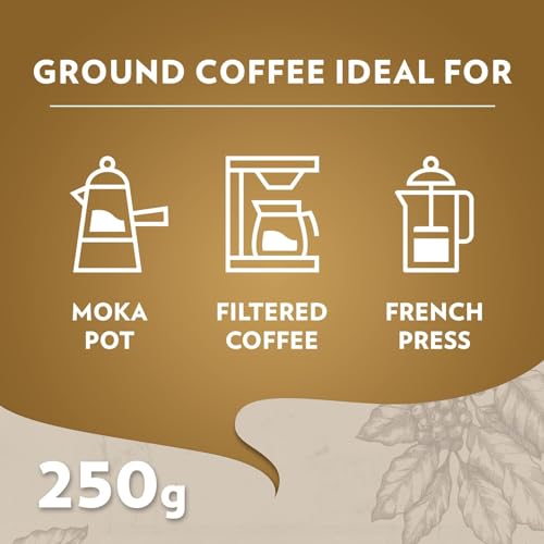 - Lavazza | Qualità Oro | Ground Coffee | 6 Packs of 250 g -