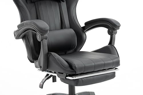 - Millhouse Gaming Racing Desk Chair | Adjustable Computer Office Chair | Lumbar with Footrest and Head Pillow -