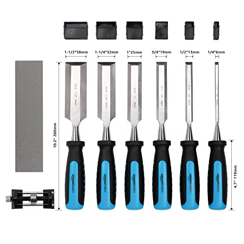 Amazon Basics 8-Piece Wood Carving Chisel Set
