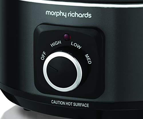 - Morphy Richards 3.5L Sear & Stew Slow Cooker | Shatter Resistant Aluminium Pot | 3 Heat Settings -