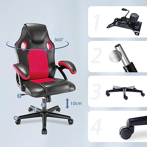 - Play Haha | Gaming Chair | Office Swivel Chair | Ergonomic | Leather PC Gaming Chair -