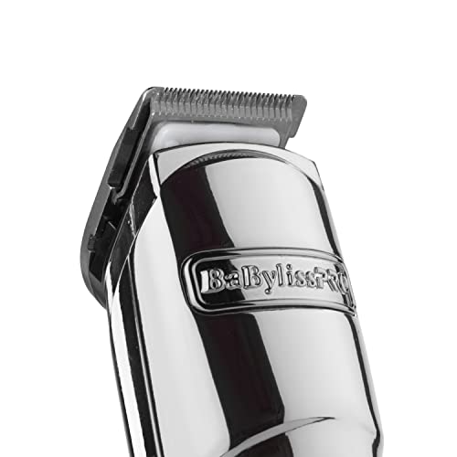 BaBylissPRO High-Torque Super Motor Beard Trimmer, 2 Japanese steel blades, metal housing, cordless