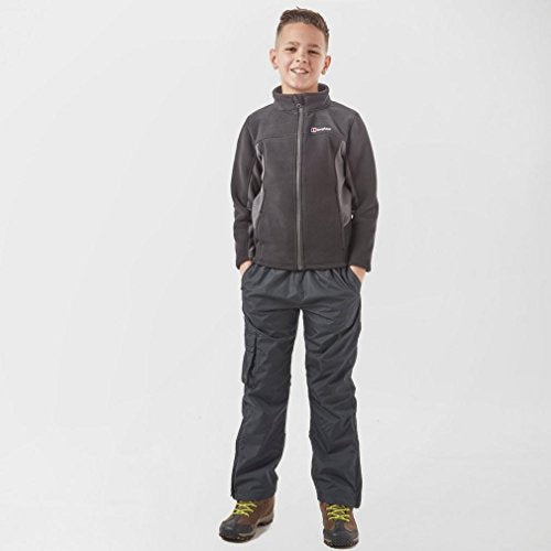 Berghaus Tyndrum Kids' Fleece with Full Zip and Anti-pill Fabric, Kids' Midlayer Fleece Jacket, Kids' Hiking & Outdoor Recreation Clothing (11-12 Years, Black)