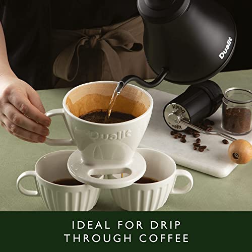 - Dualit Pour Over Fast Boil Electric Kettle | Matt Black | Gooseneck Precision Spout | Digital Display Screen | Highly Energy Efficient 800ml Capacity | 72960 -