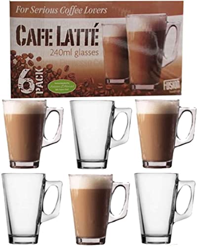 6 in A Pack Latte Glass