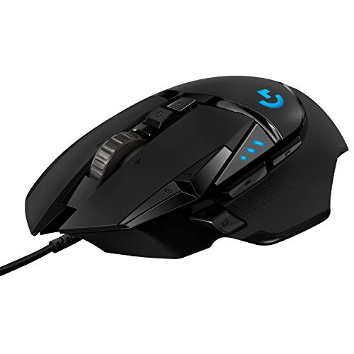 - Logitech G G502 HERO High Performance Wired Gaming Mouse | HERO 25K Sensor | 25,600 DPI | RGB | Adjustable Weights | 11 Programmable Buttons -