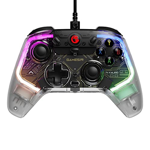 - GameSir T4 Kaleid Transparent PC Controller | Wired Gaming Controller for PC/Switch/Android TV Box, Plug and Play Gamepad Joystick | Hall Effect Sticks/Analog Triggers | 3.5mm Audio Jack -