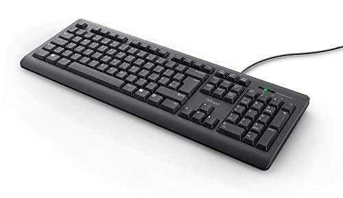 - Trust Taro | Wired Keyboard | Quiet Keys | Full-Size Keyboard |  1.8 m Cable | for PC, Laptop, Mac - Black -