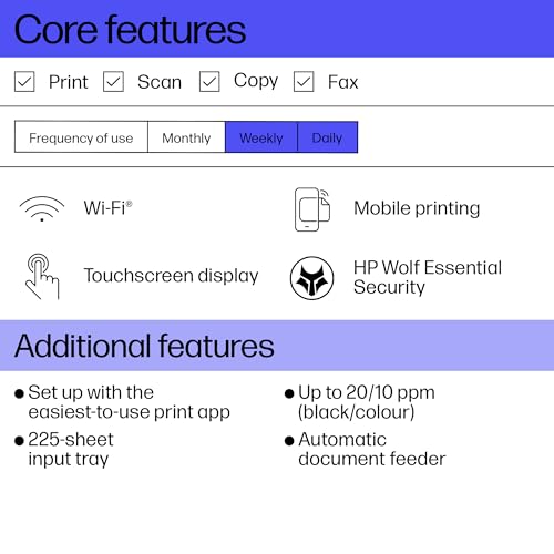 - HP OfficeJet Pro 8132e All-in-One Printer | Colour | Printer for Home | Print, Scan, Copy, Fax Automatic Document Feeder| 3 Months Instant Ink with HP | Print over VPN with HP+ | Up to 3 Year Warranty -