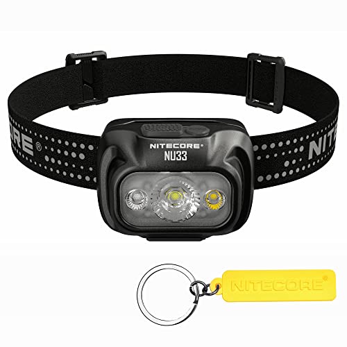 - Nitecore NU33 700 Lumen Aluminum Headlamp | Triple Light Sources | USB-C Rechargeable -