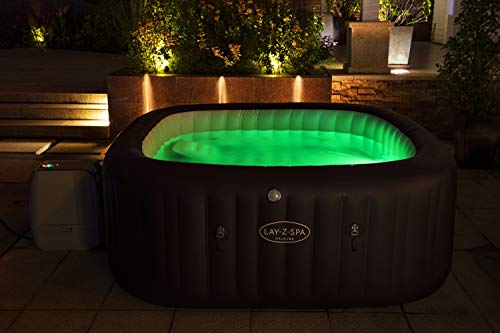 - Lay-Z-Spa Maldives Luxury Hot Tub | 8 HydroJet Pro Massage System | Inflatable Spa | LED Lights | Foot Massager | Freeze Shield Technology | 5-7 Person -