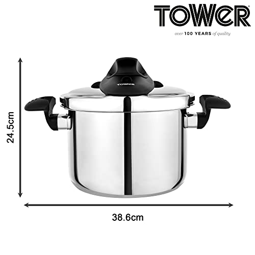 - Tower T920003 One-Touch Ultima | Pressure Cooker | Detachable 60-Minute Time -