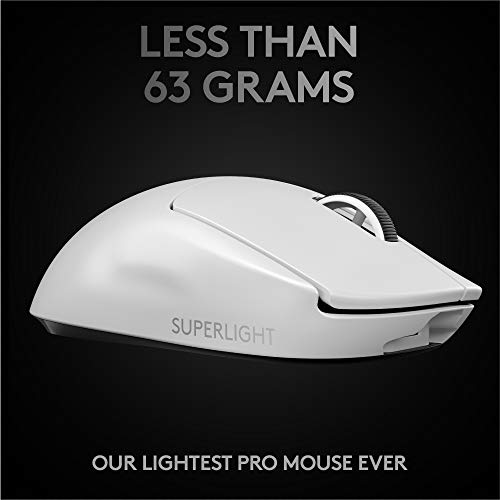 - Logitech G PRO X SUPERLIGHT Wireless Gaming Mouse | HERO 25K Sensor | Ultra-light with 63g | 5 Programmable Buttons -