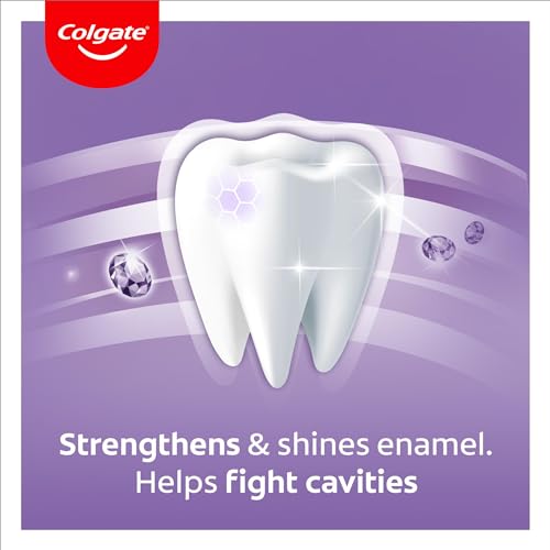 Colgate Max White Sparkle Diamonds Toothpaste 75ml | teeth whitening toothpaste | shines enamel for whiter teeth | longer lasting freshness than regular fluoride toothpaste | fights cavities