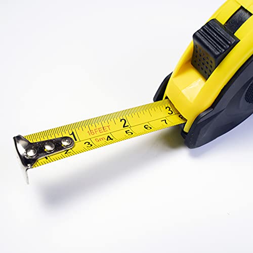 - Rolson 50535 | 5 m x 19 mm | Tape Measure | Yellow & Black -