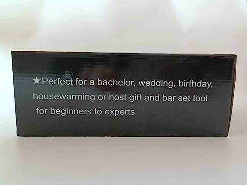 AYAOQIANG Cocktail Making Set, Cocktail Shaker Set with Stand, 750ml Stainless Steel Shaker for Cocktail, Home Bar Cocktail Tool Set for Bartender,Gift for Men Birthday,Thanksgiving,Christmas