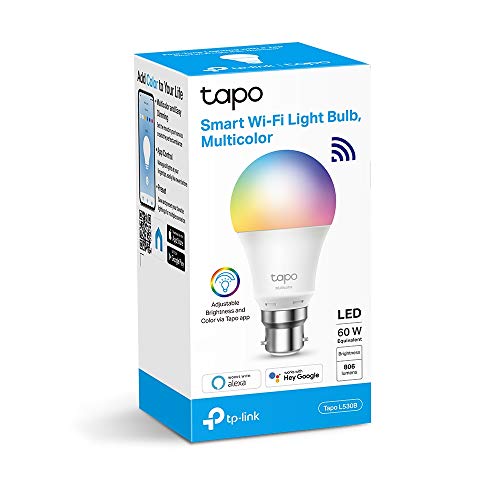 - Tapo Smart Bulb | Smart WiFi LED Light, B22, 8.3W |Works with Amazon Alexa(Echo and Echo Dot) -