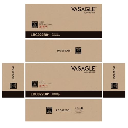 - VASAGLE Bookshelf, Storage Shelf, Large Bookcase with Doors -