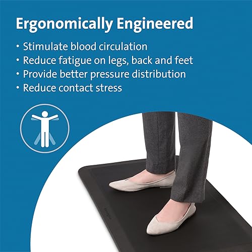 - Kensington Anti Fatigue Mat for Home Office | Black | Reduces Fatigue and Provides Comfort -