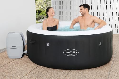 - Lay-Z-Spa Miami | AirJet Inflatable Hot Tub Spa | 2-4 person -