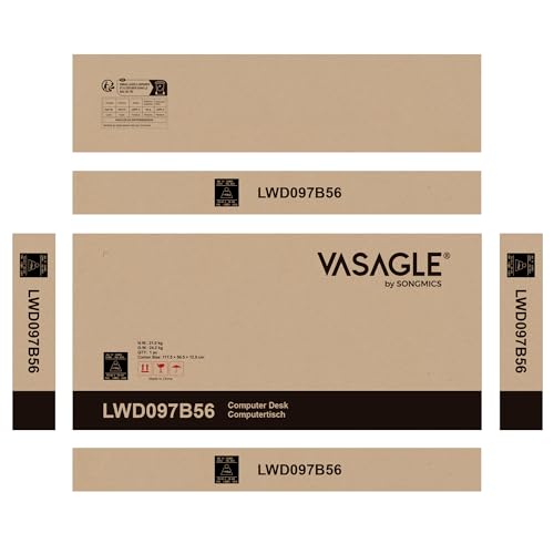 - VASAGLE L-Shaped Desk with 2 Spacious Drawers, Gaming Desk with Monitor Stand, Corner Desk -