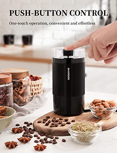 - SHARDOR Electric Coffee Grinder | Fast Grinding for Coffee Beans, Dried Spice, Nuts & Herbs with Cleaning Brush -