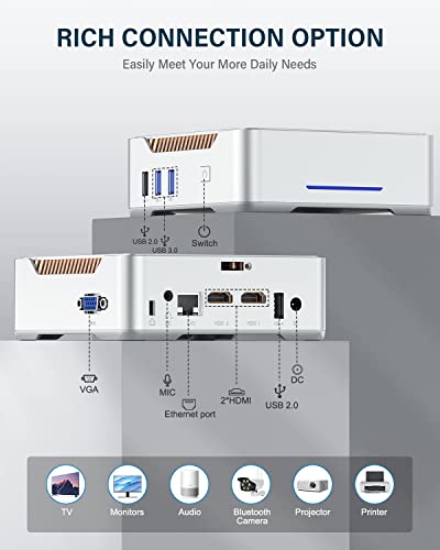 - NiPoGi Mini PC W-11 | Intel Alder Lake-N95 | (Beats N5095, up to 3.4GHz) -