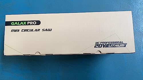 - GALAX PRO Mini Circular Saw | 20V 3400RPM Professional Cordless Circular Saw | Adjustable Angle and Depth | Max Cutting Depth 42.8mm (90°) | 28mm(45°) | Laser Guide | Blade 115mm -