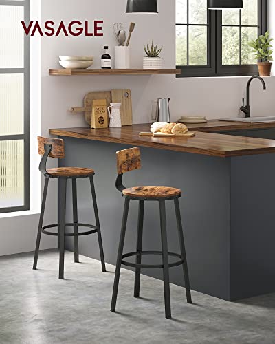 - VASAGLE Bar Stools, Set of 2 Tall Bar Stools -