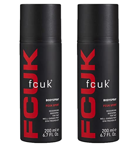 - FCUK Men High Performance Body Spray FCUK SPORT 200ml | Pack of 2 -