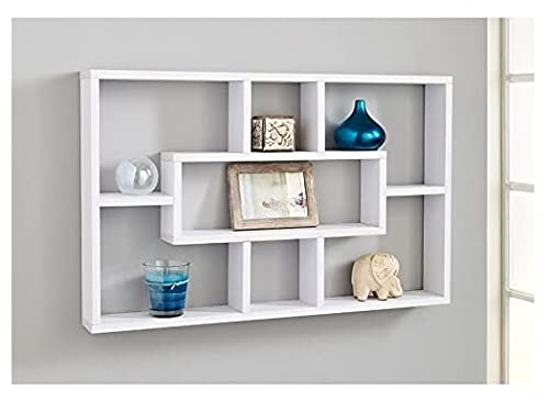 - Homme Concept | White Floating Display Shelves | Storage Shelf Organiser -