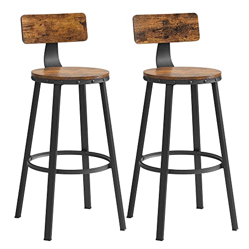 - VASAGLE Bar Stools, Set of 2 Tall Bar Stools -