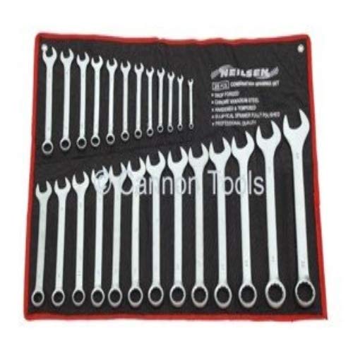 - Neilsen ct0795 Spanner Set | 25pc | (Combination-Satin Finish) 6-32mm | Silver -