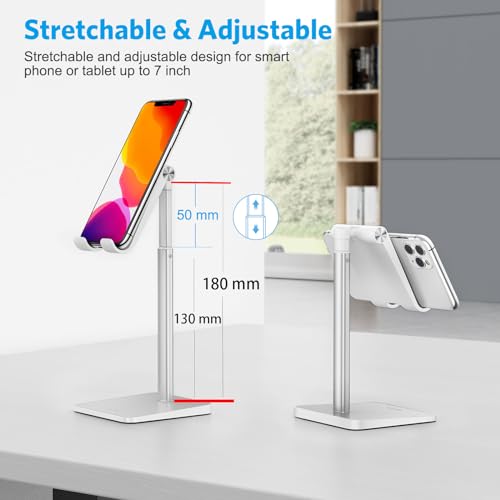- OMOTON Phone Stand | Angle Height Adjustable Vertical Desktop Mobile Phone Stand -