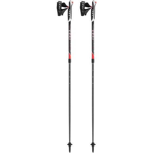 - Leki Spin Trekking Pole | Telescopic Pole |Black / neon red / white | 100-130cm -