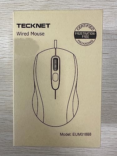- TECKNET Wired Mouse | Mice Wired Optical USB Computer Mouse -