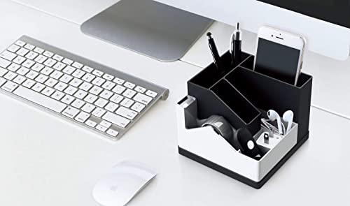 - EXERZ Desk Organiser/Pen Holder/Desk Tidy/Rotating 360° | Stationery Included -
