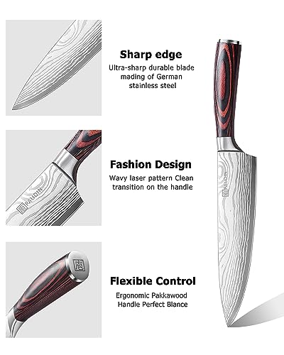 - PAUDIN Chef Knife Set of 3 | Sharp Knife Set |  High Carbon Stainless Steel Japanese Knife Set -