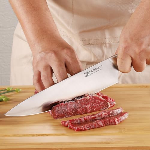 - KEEMAKE Chef Knife | 8 Inch | Professional Kitchen Knife With High Carbon German Stainless Steel 1.4116 Blade -