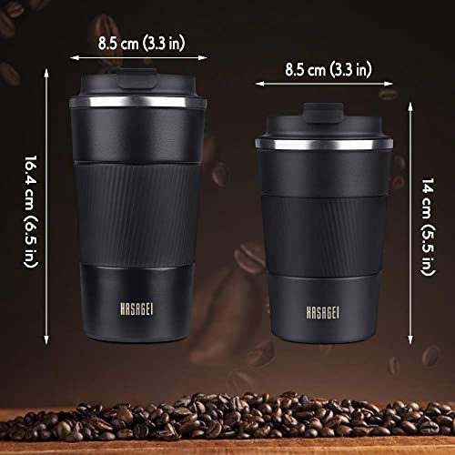 - HASAGEI Travel Mug | Insulated Coffee Cup with Leakproof Lid | Vacuum Insulation Stainless Steel Bottle -