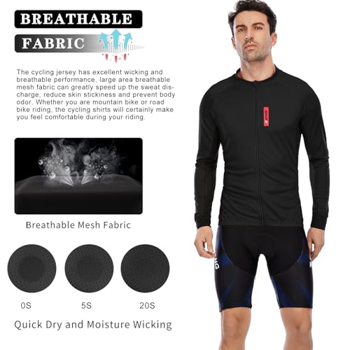 - MEETWEE Men’s Cycling Jersey | Long Sleeve Biking Cycle Tops -