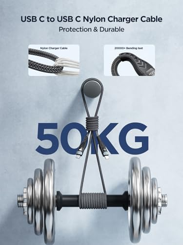 - USB C to USB C, 100W 5A Fast Charging Cable -