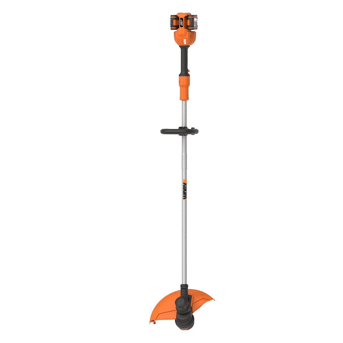 - Worx WG183E 40V Cordless Line Trimmer with Two Batteries and Charger.