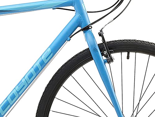 Coyote Absolute AX Gents's Urban Bike With 700C Wheels 22-Inch Aluminium Frame, 21-Speed Shimano Gearing & Shimano EZ Fire Shifters,V-Brake, Blue Colour