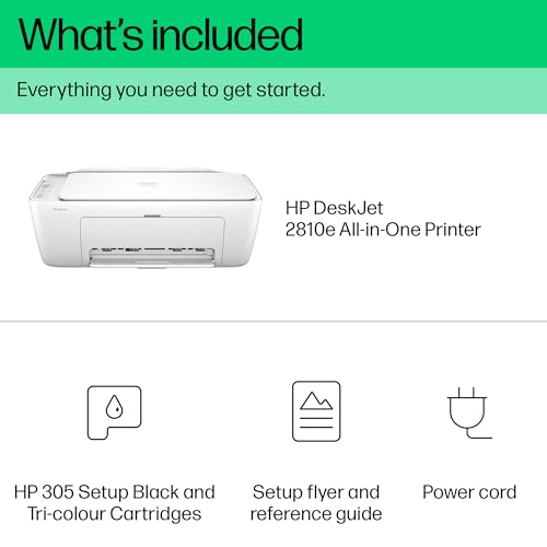 - HP DeskJet 2810e All in One Printer | Perfect for Home | Colour | Wireless | Print, Scan & Copy | 3 Months of Instant Ink included Easy Setup & Reliable Wi-Fi -