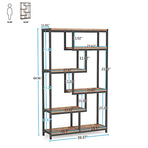 - Tribesigns Bookcase Bookshelf | Industrial | 5 Tier | Free Standing Shelving Display Storage Unit -