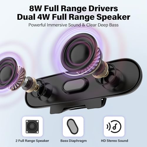 - ZETIY USB Speaker Sound Bar, Monitor Speaker for PC, USB Portable Computer Speaker